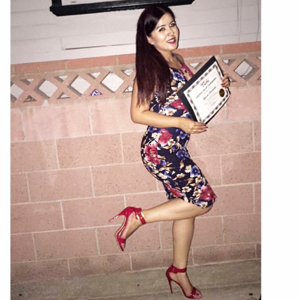 Flower print midi dress